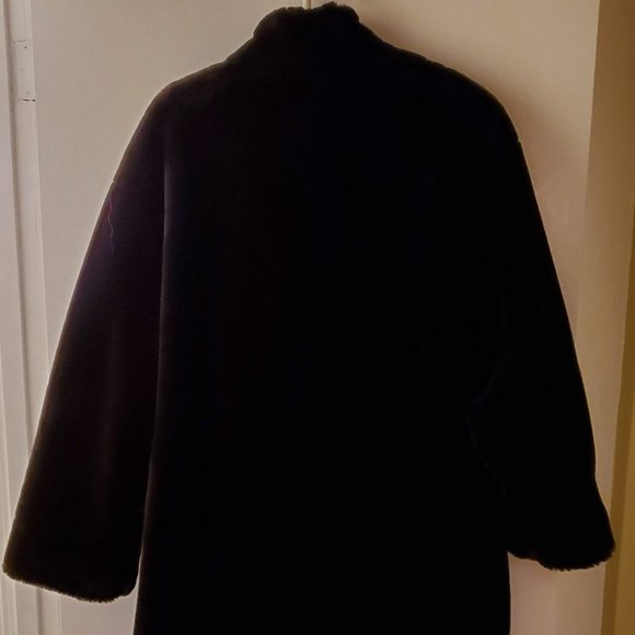 Jones New York Button Faux Fur REVERSIBLE coat Woman's Size L #15101 - Picture 6 of 14